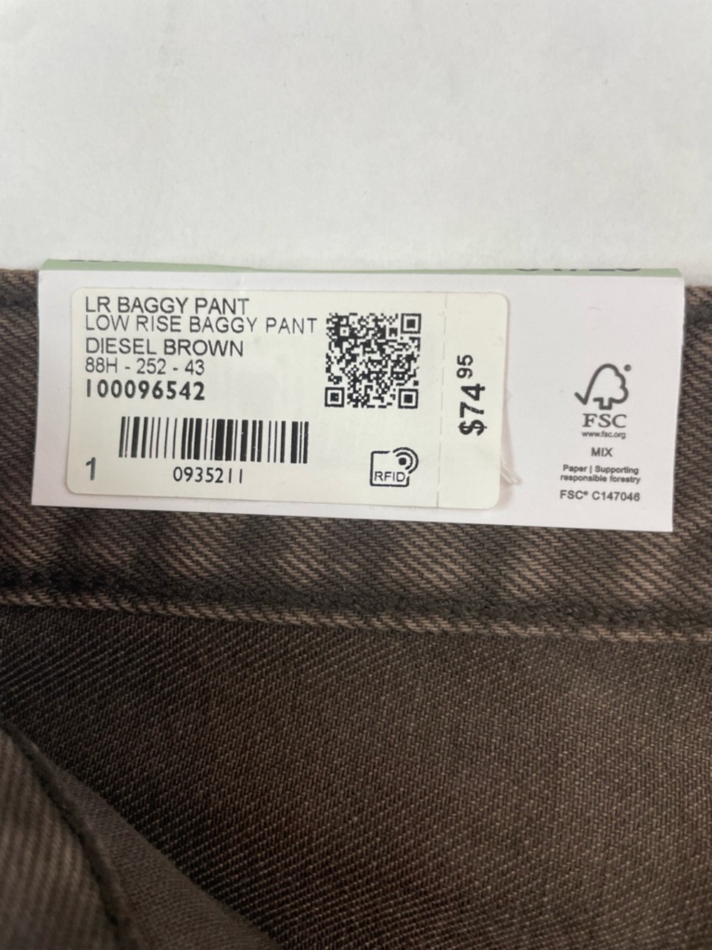 Garage Low Rise Baggy Jean Diesel Brown Women’s Size 1/25 MSRP$75 NWT RARE - Picture 8 of 10